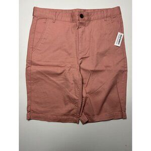 NWT Old Navy Boys Size 18 Pink Chino Shorts Built In Flex Academia Preppy Easter